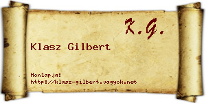 Klasz Gilbert névjegykártya